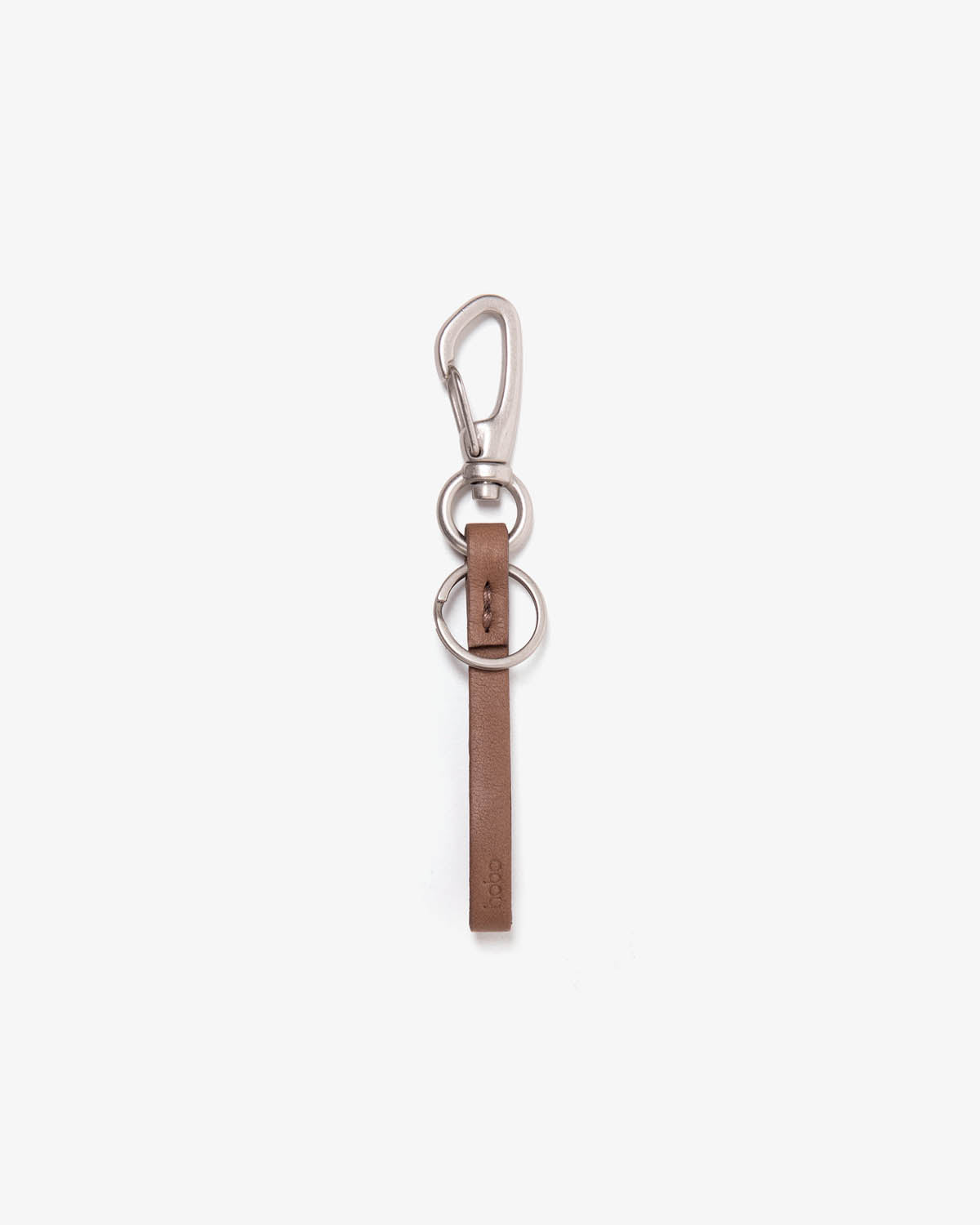 NARROW KEY RING with COW LEATHER