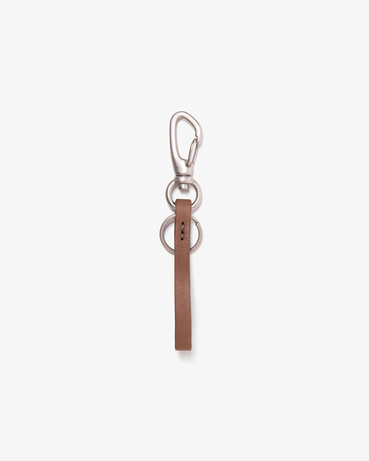 NARROW KEY RING with COW LEATHER