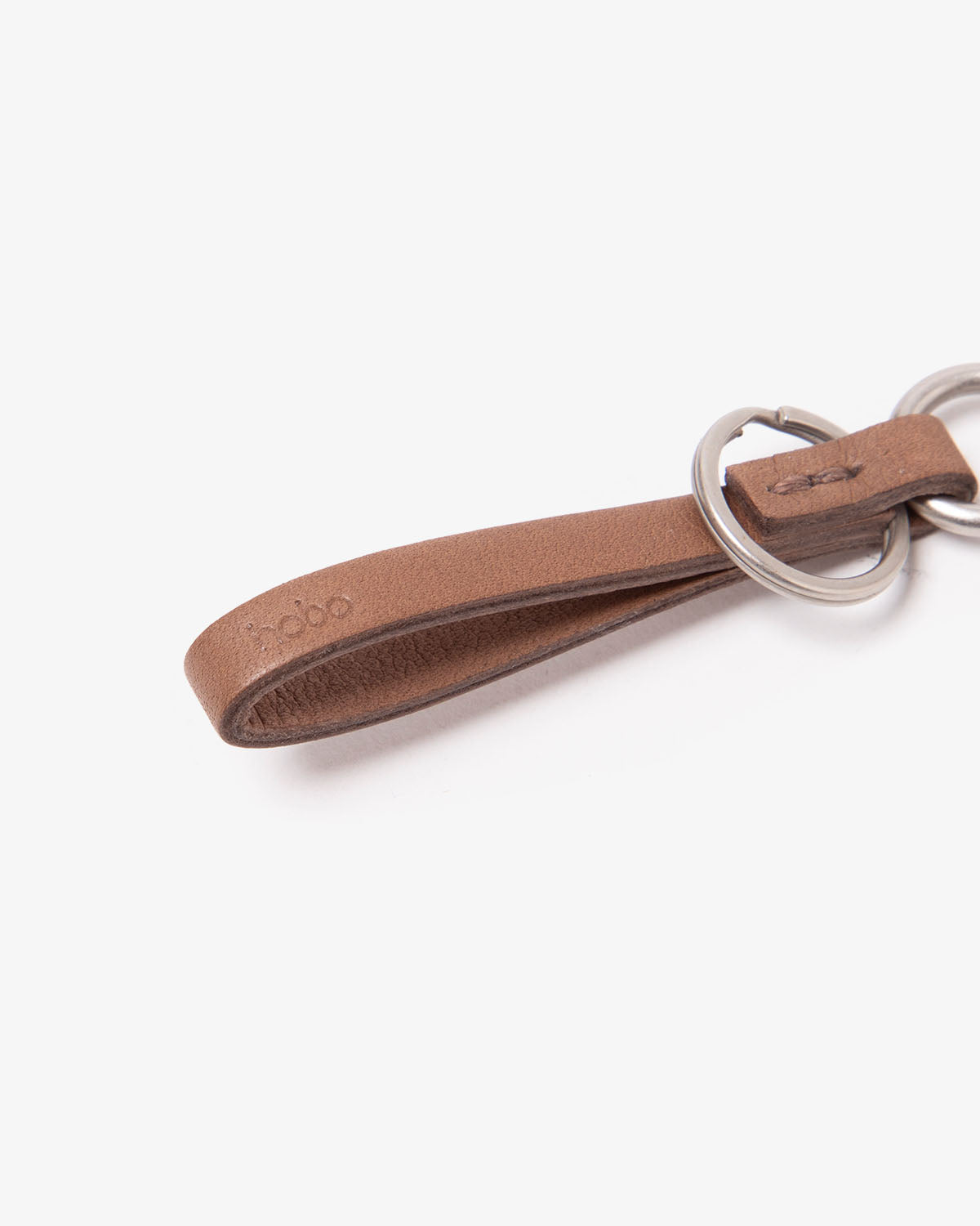 NARROW KEY RING with COW LEATHER