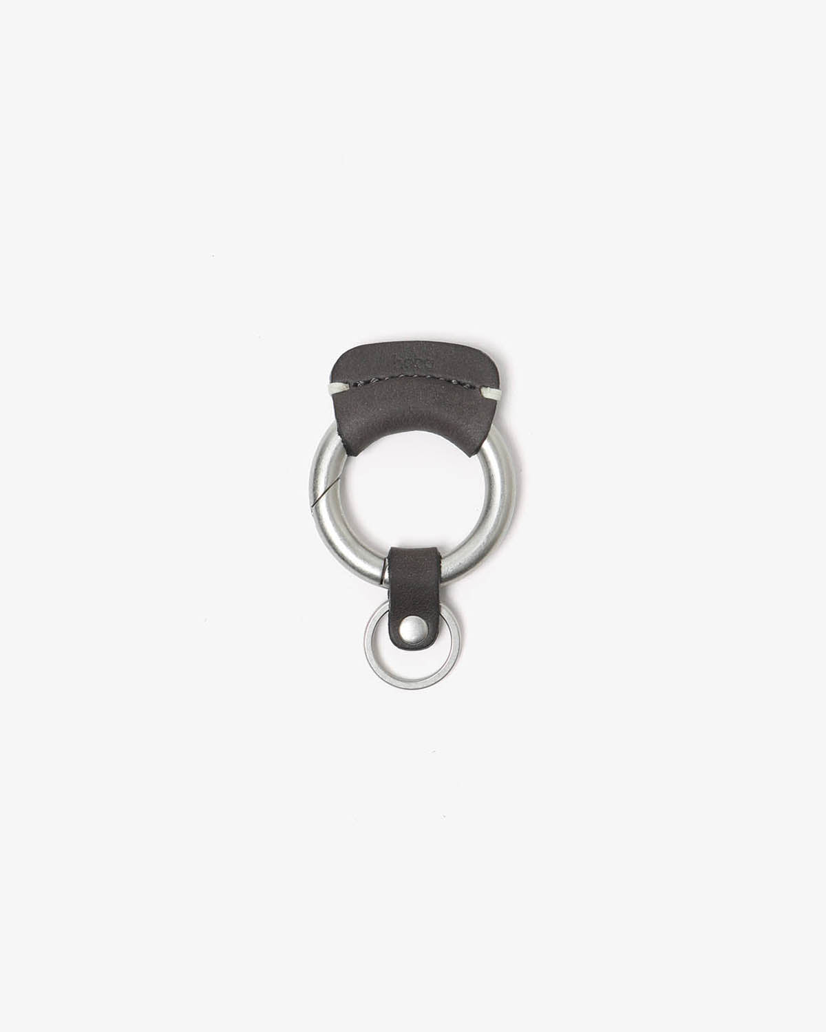 ROUND KEY RING with NUBUCK COW LEATHER