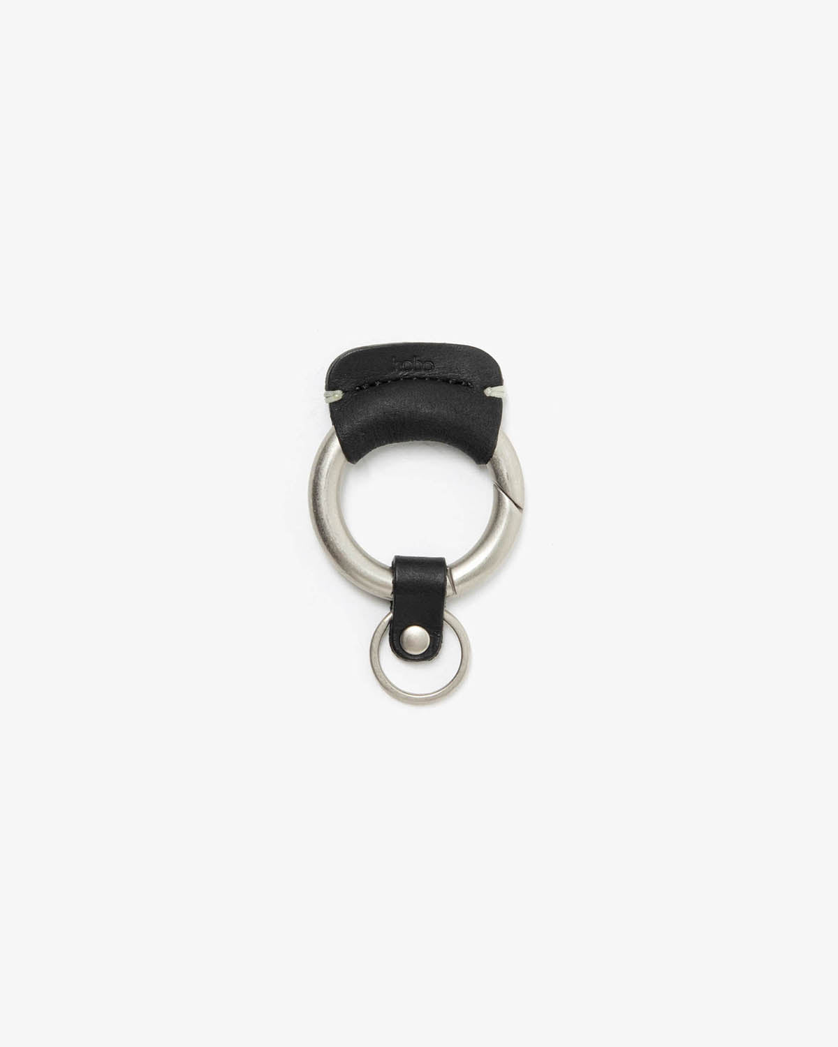 ROUND KEY RING with NUBUCK COW LEATHER