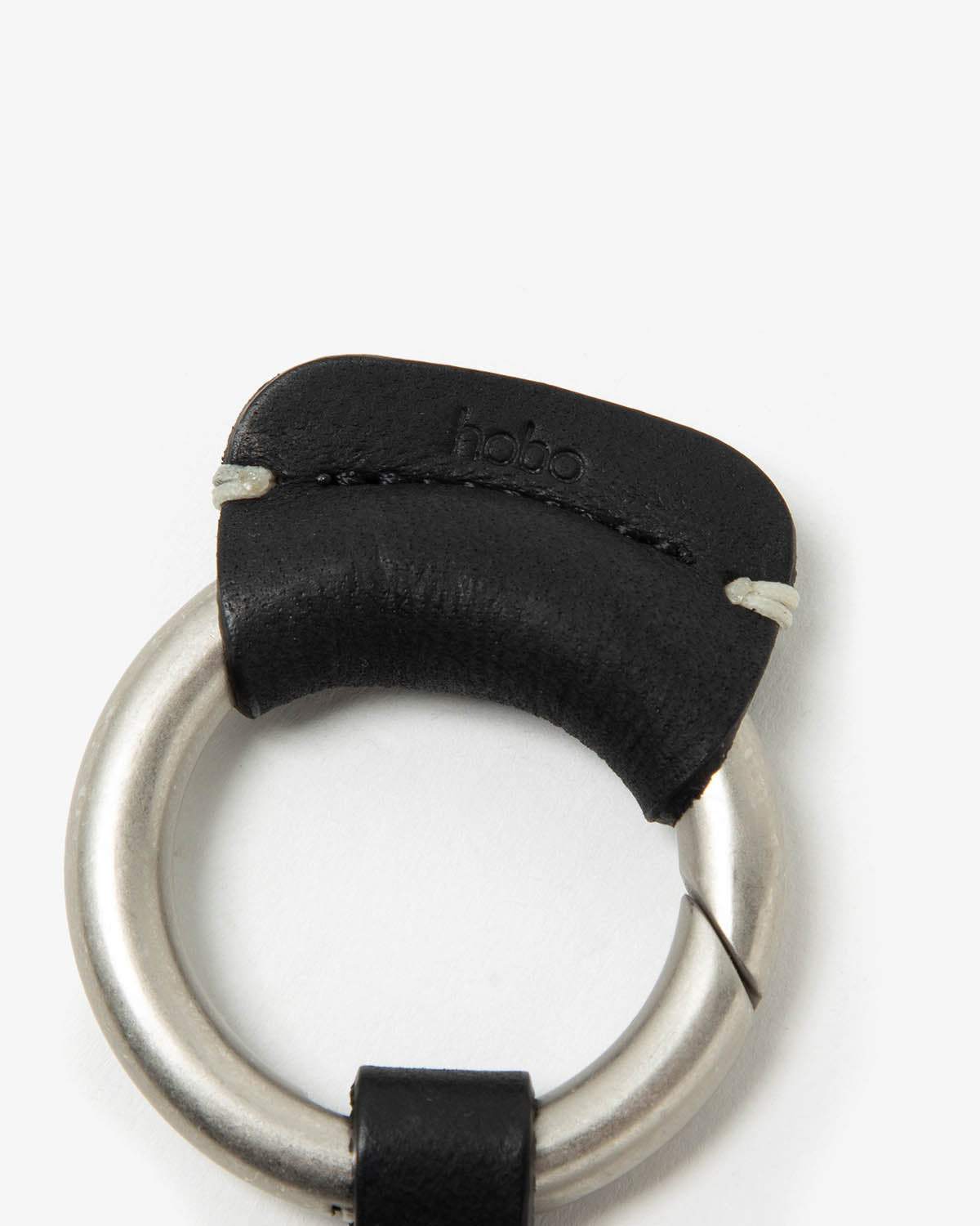 ROUND KEY RING with NUBUCK COW LEATHER