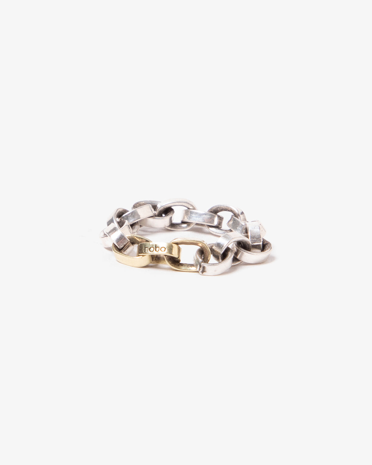 CHAIN RING 925 SILVER with BRASS