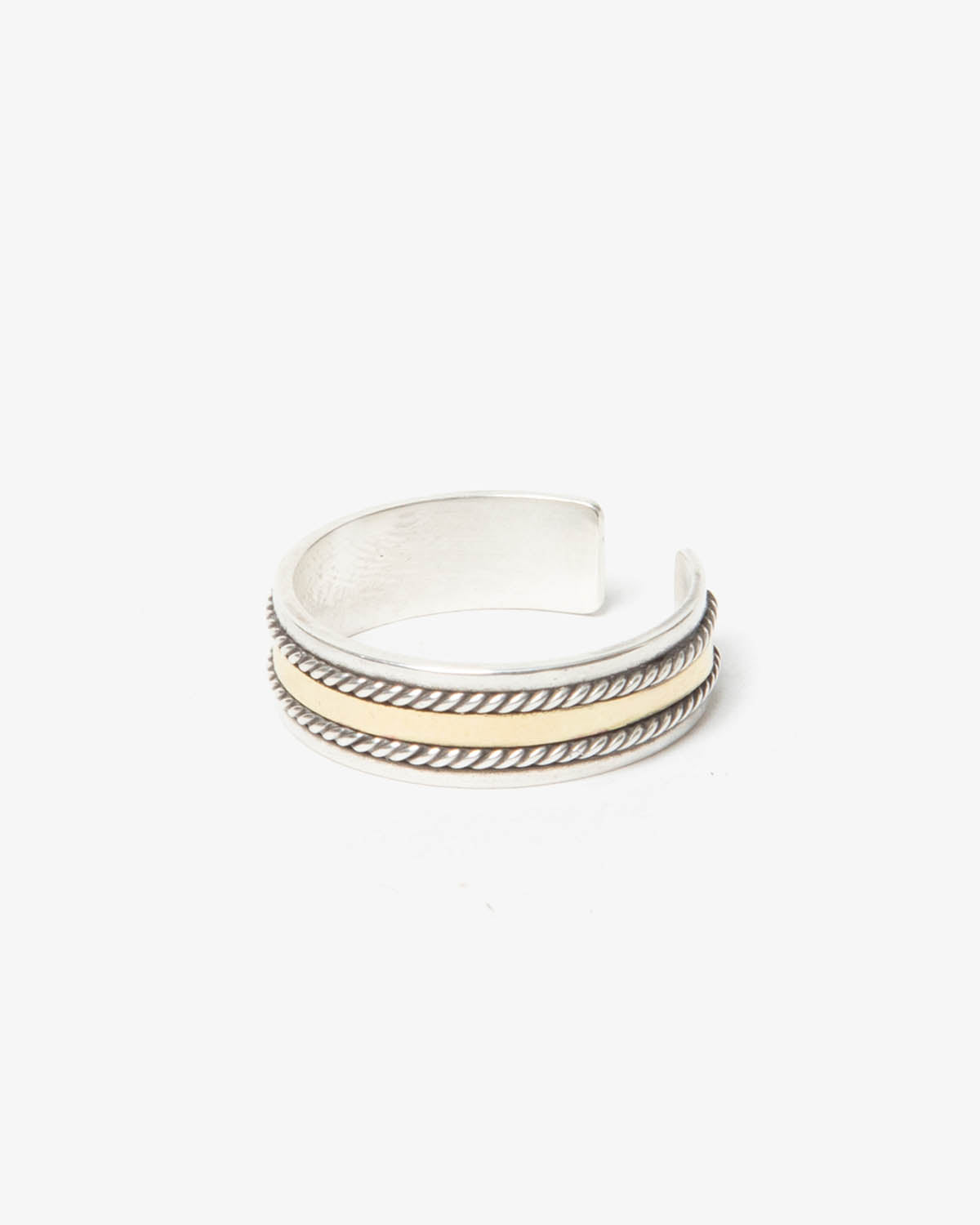 ROPE RING 925 SILVER with BRASS