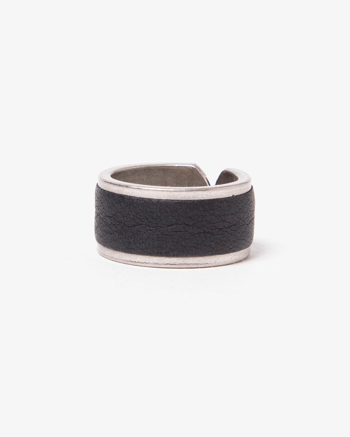 BRASS RING with COW LEATHER