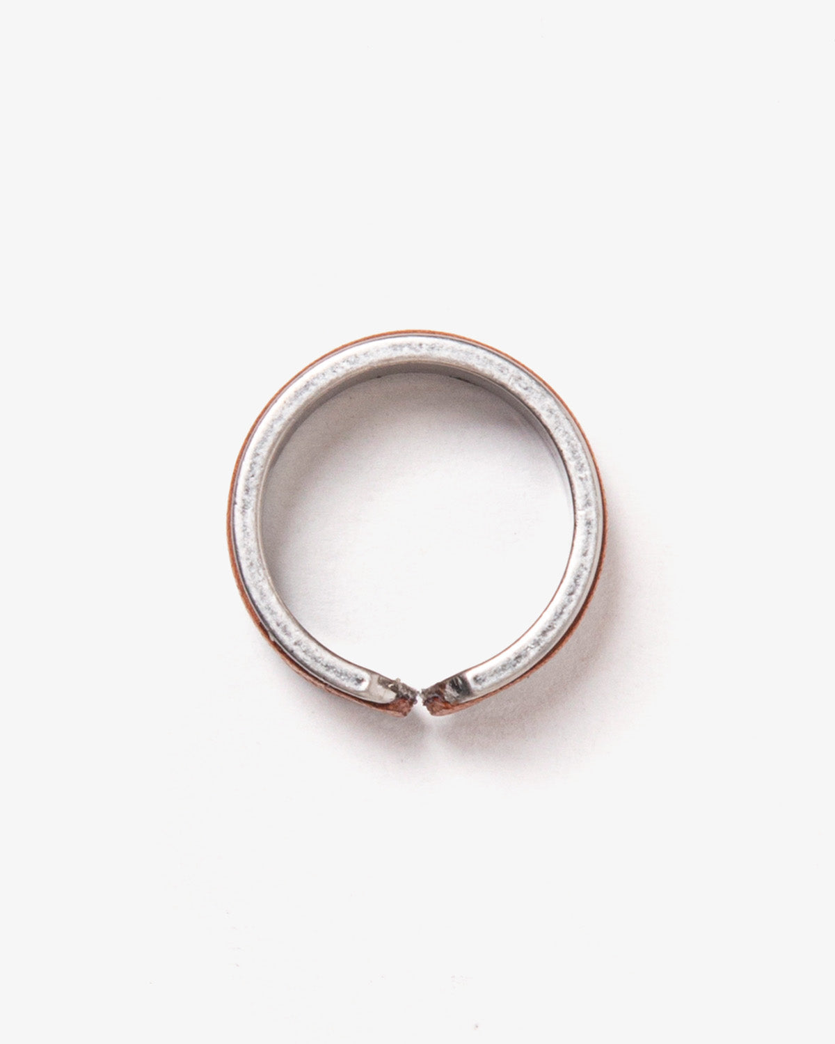 BRASS RING with COW LEATHER