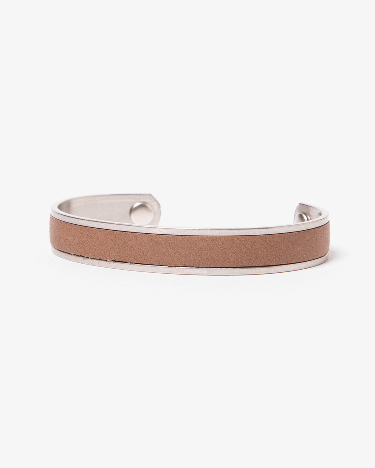 BRASS BRACELET NARROW with COW LEATHER