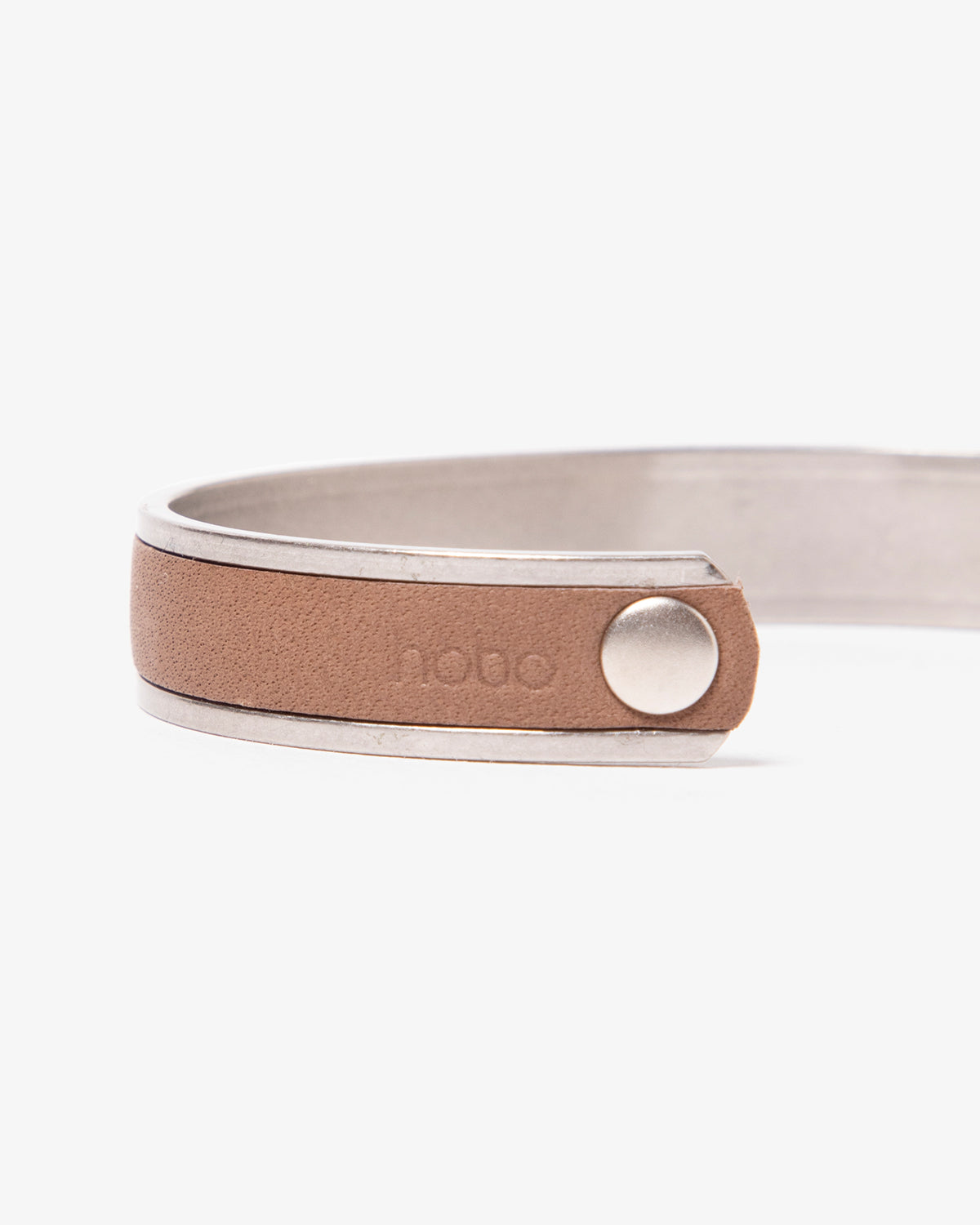 BRASS BRACELET NARROW with COW LEATHER