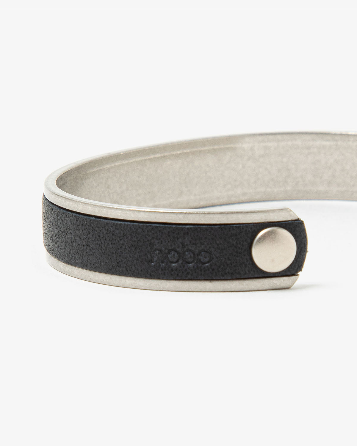 BRASS BRACELET NARROW with COW LEATHER