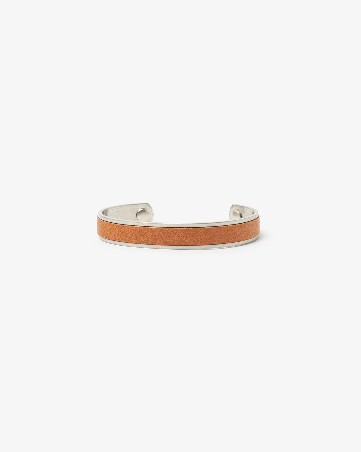 BRASS BRACELET NARROW with COW LEATHER