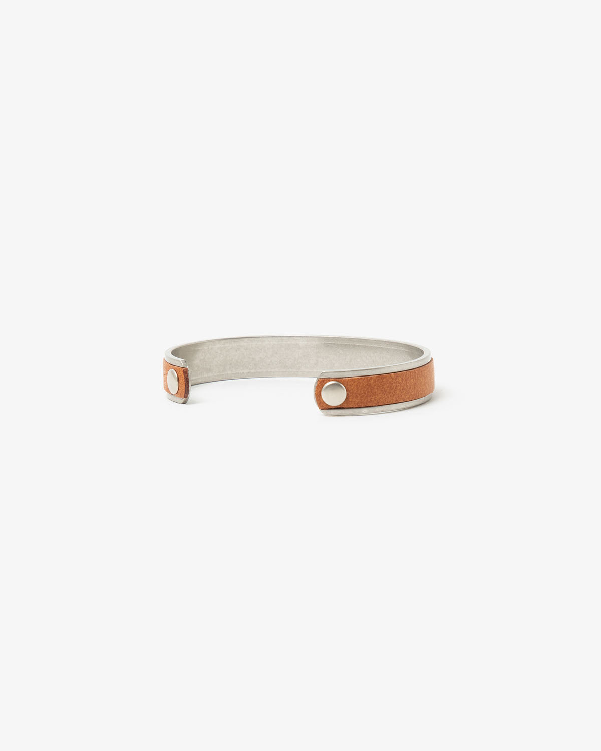 BRASS BRACELET NARROW with COW LEATHER