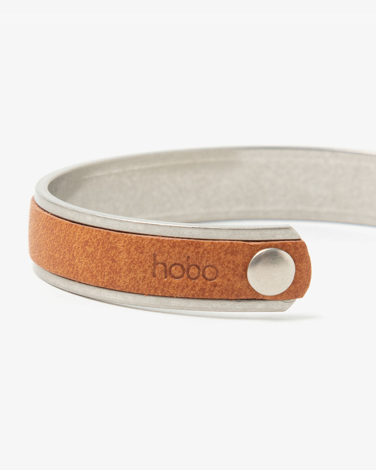 BRASS BRACELET NARROW with COW LEATHER