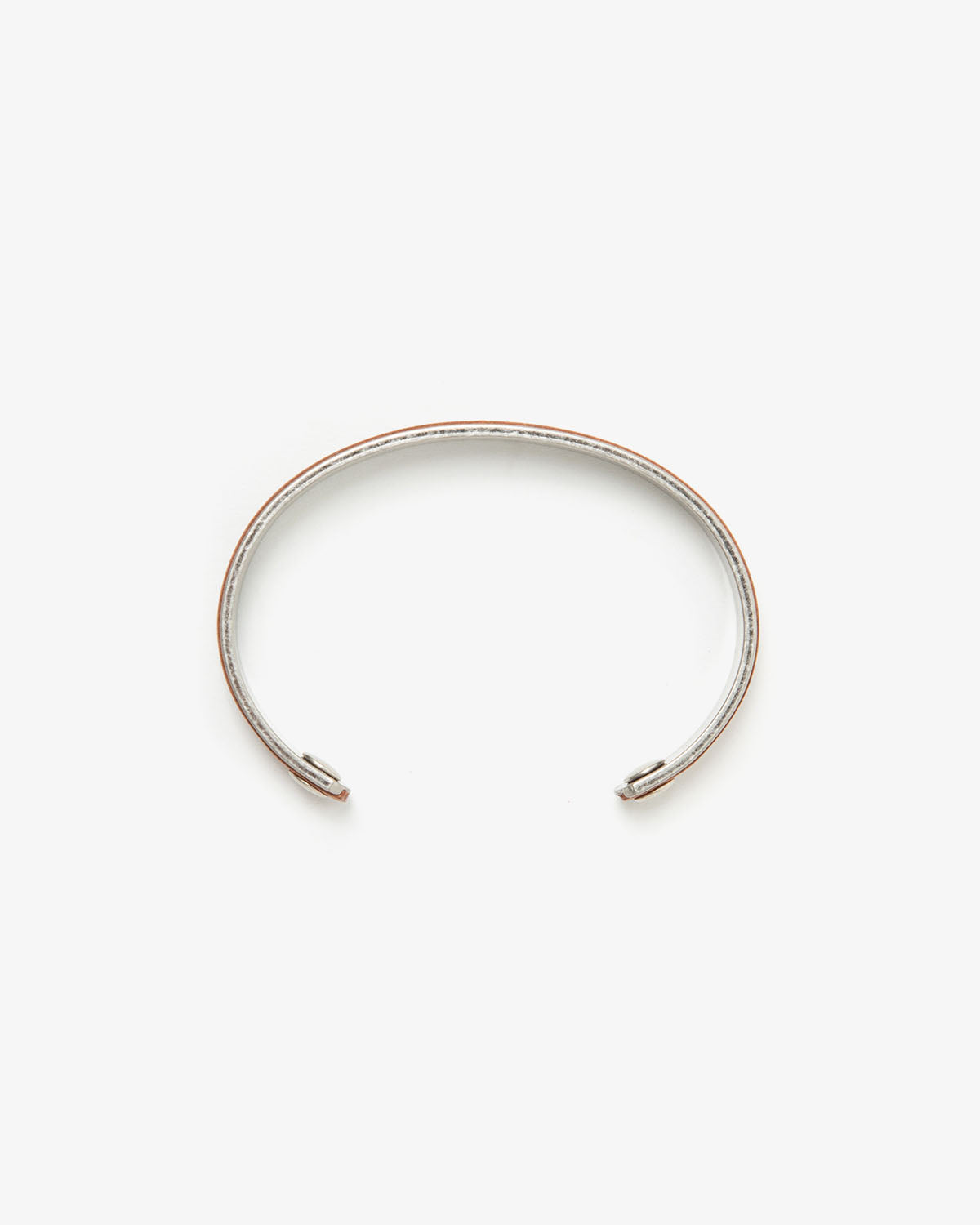 BRASS BRACELET NARROW with COW LEATHER