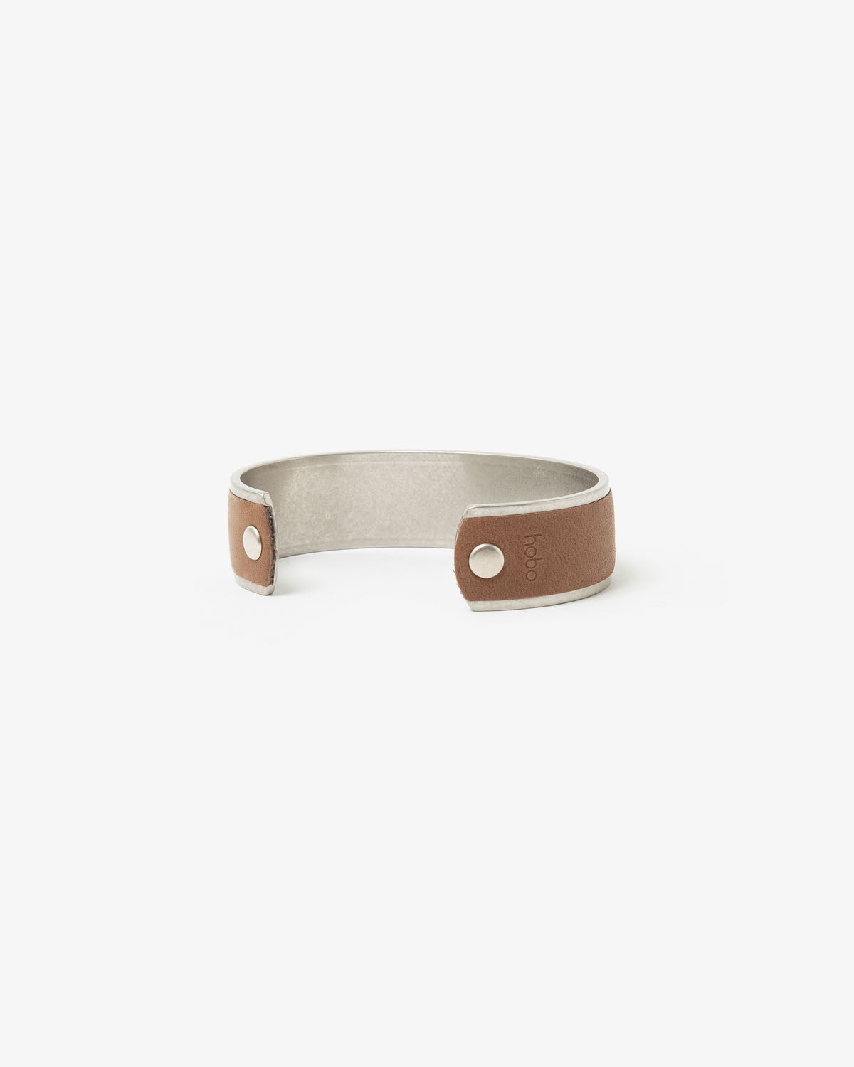 BRASS BRACELET WIDE with COW LEATHER