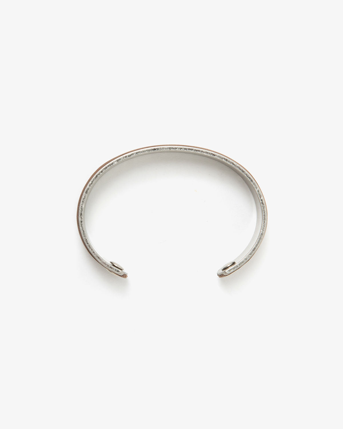 BRASS BRACELET WIDE with COW LEATHER