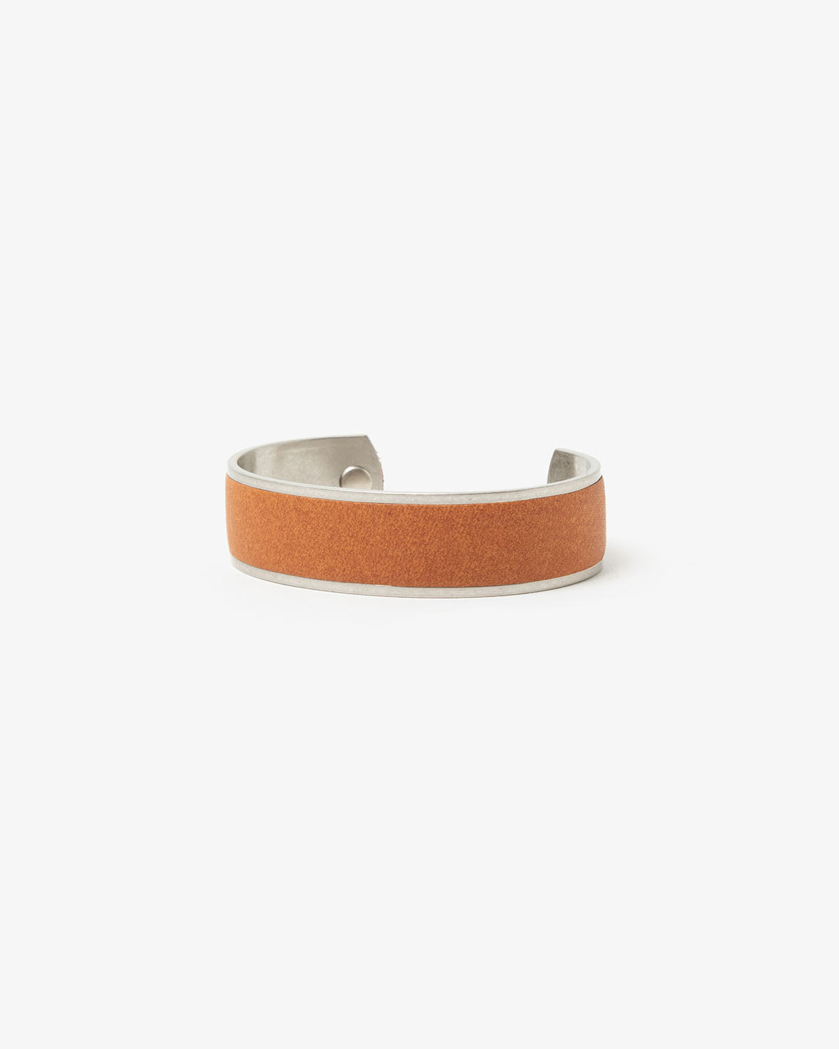 BRASS BRACELET WIDE with COW LEATHER