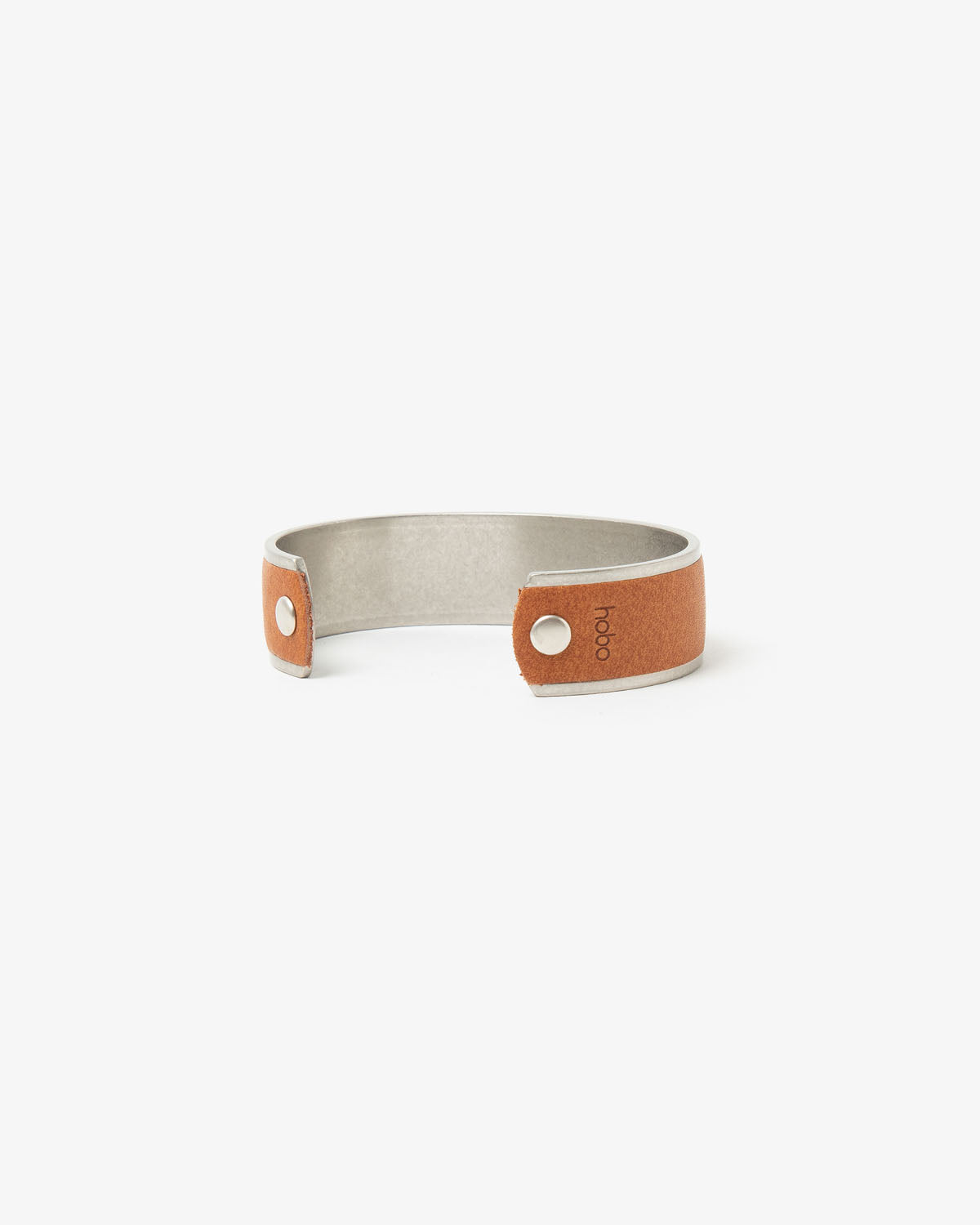 BRASS BRACELET WIDE with COW LEATHER