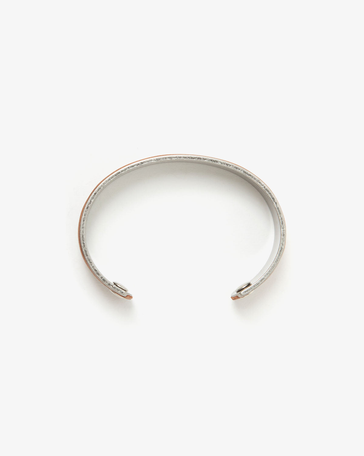 BRASS BRACELET WIDE with COW LEATHER