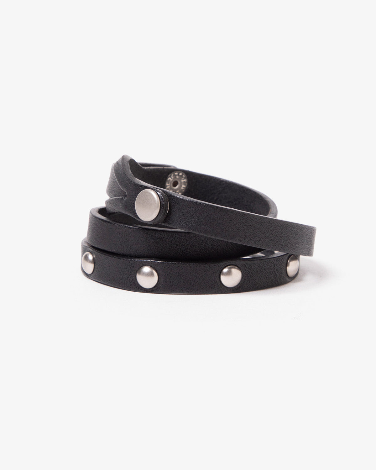 STUDDED WRAP BRACELET COW LEATHER