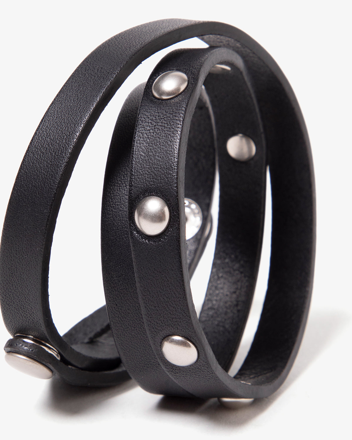 STUDDED WRAP BRACELET COW LEATHER