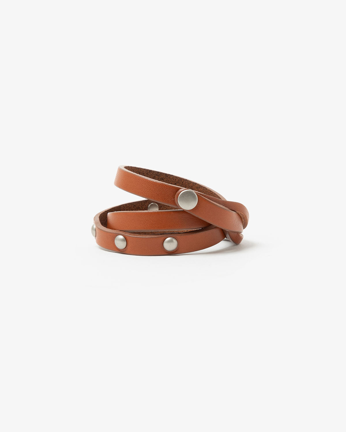 STUDDED WRAP BRACELET COW LEATHER