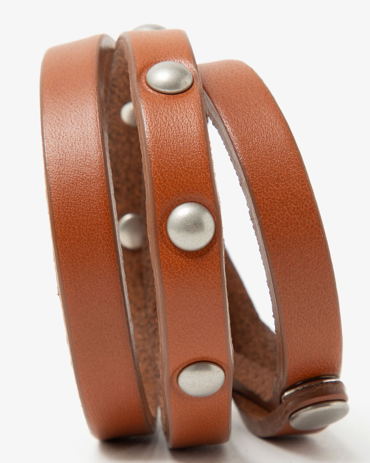 STUDDED WRAP BRACELET COW LEATHER