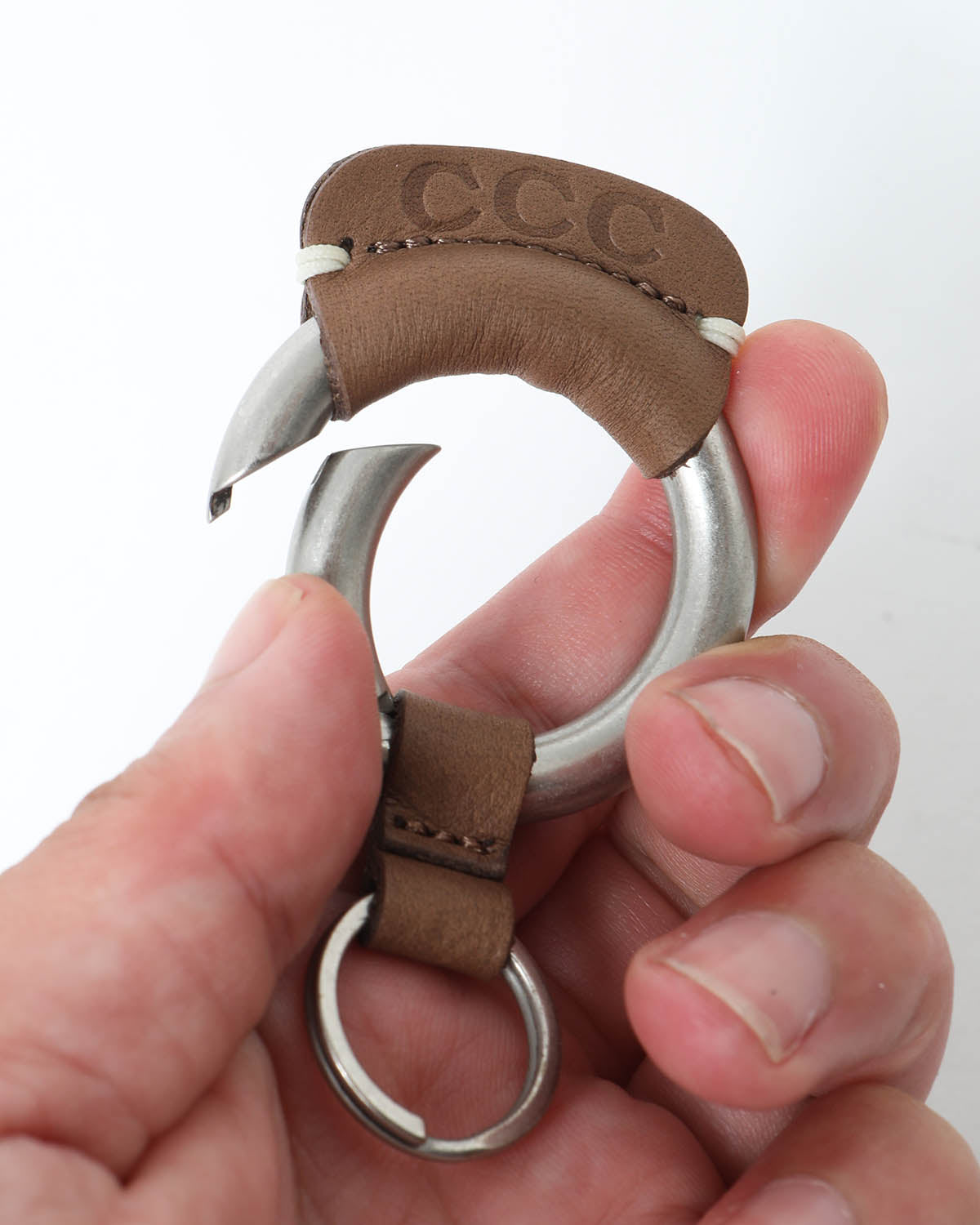 ROUND KEY RING with COW LEATHER for CITY COUNTRY CITY