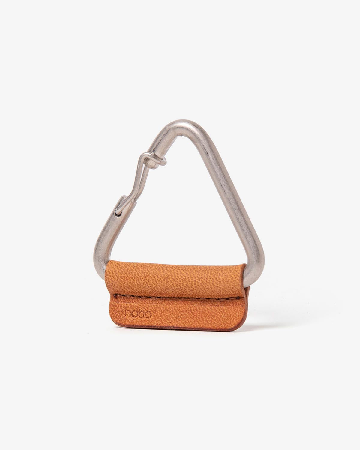 TRIANGLE KEY RING with HORSE LEATHER