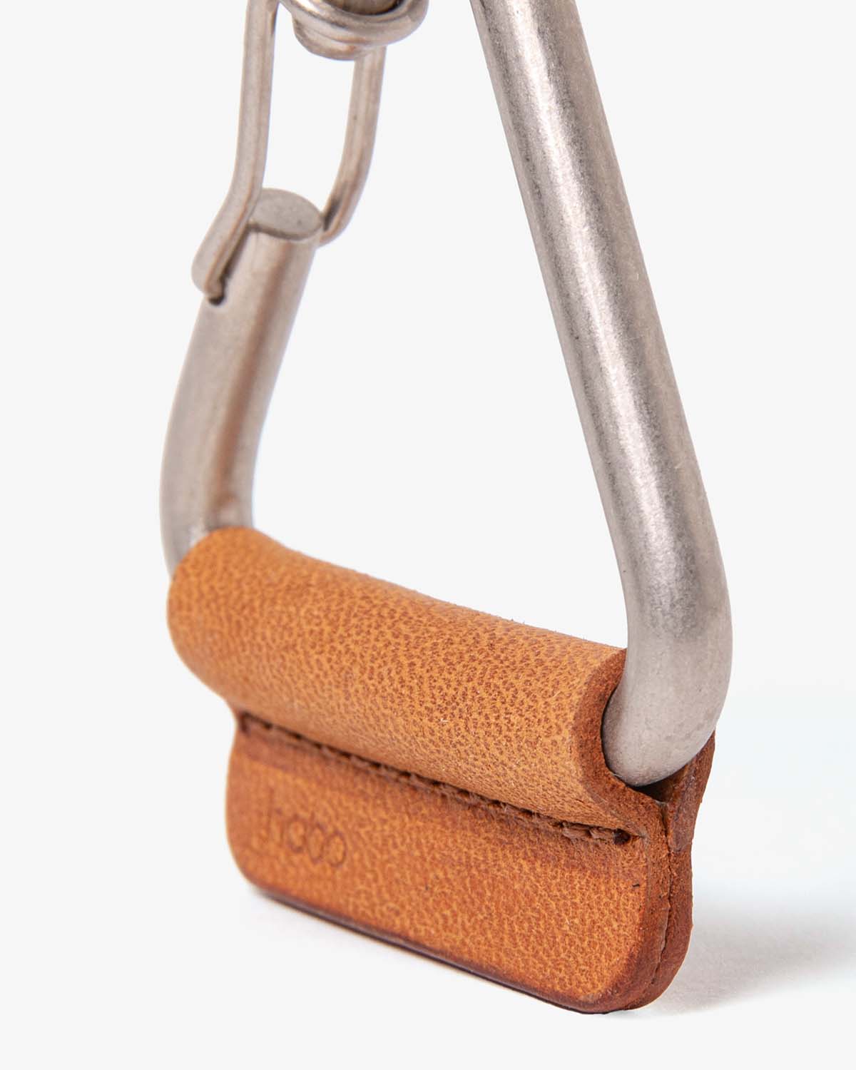 TRIANGLE KEY RING with HORSE LEATHER
