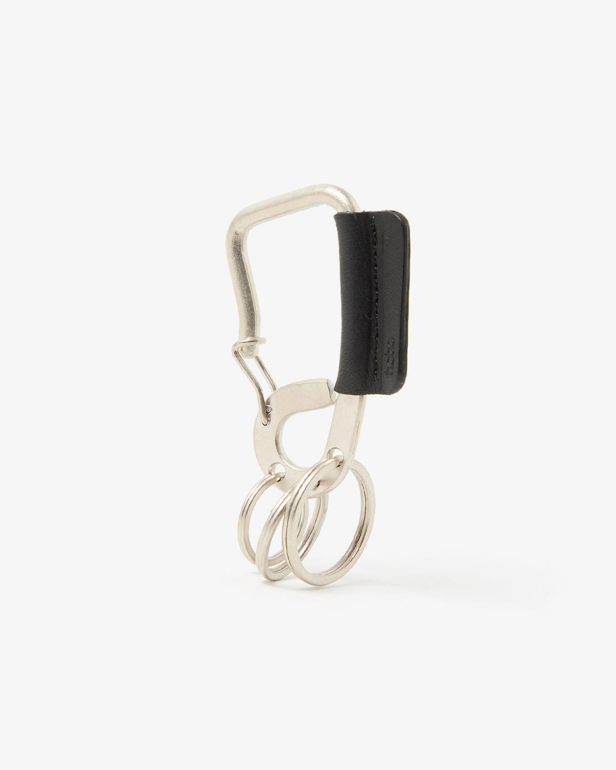 CARABINER KEY RING with HORSE LEATHER