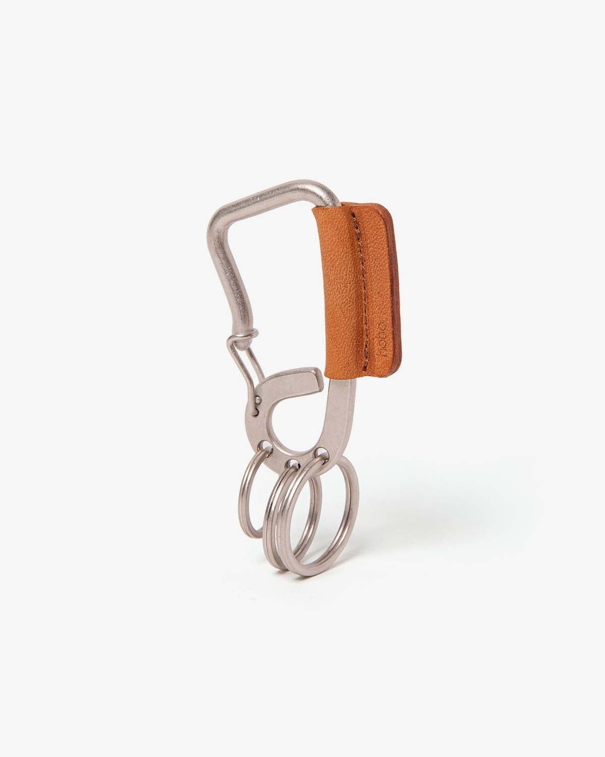 CARABINER KEY RING with HORSE LEATHER
