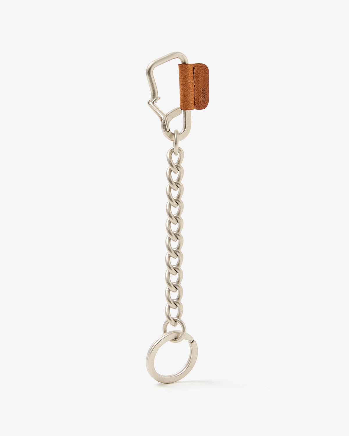 CARABINER CHAIN KEY RING with HORSE LEATHER