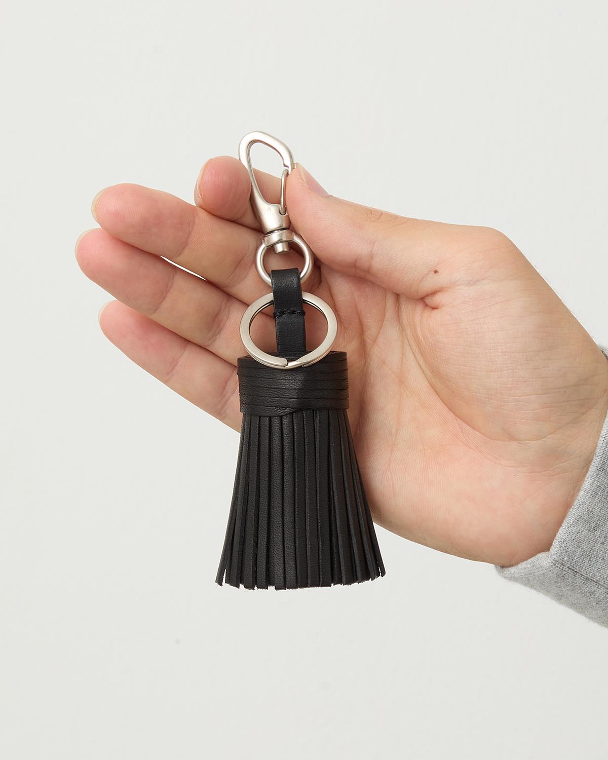TASSEL KEY RING with HORSE LEATHER