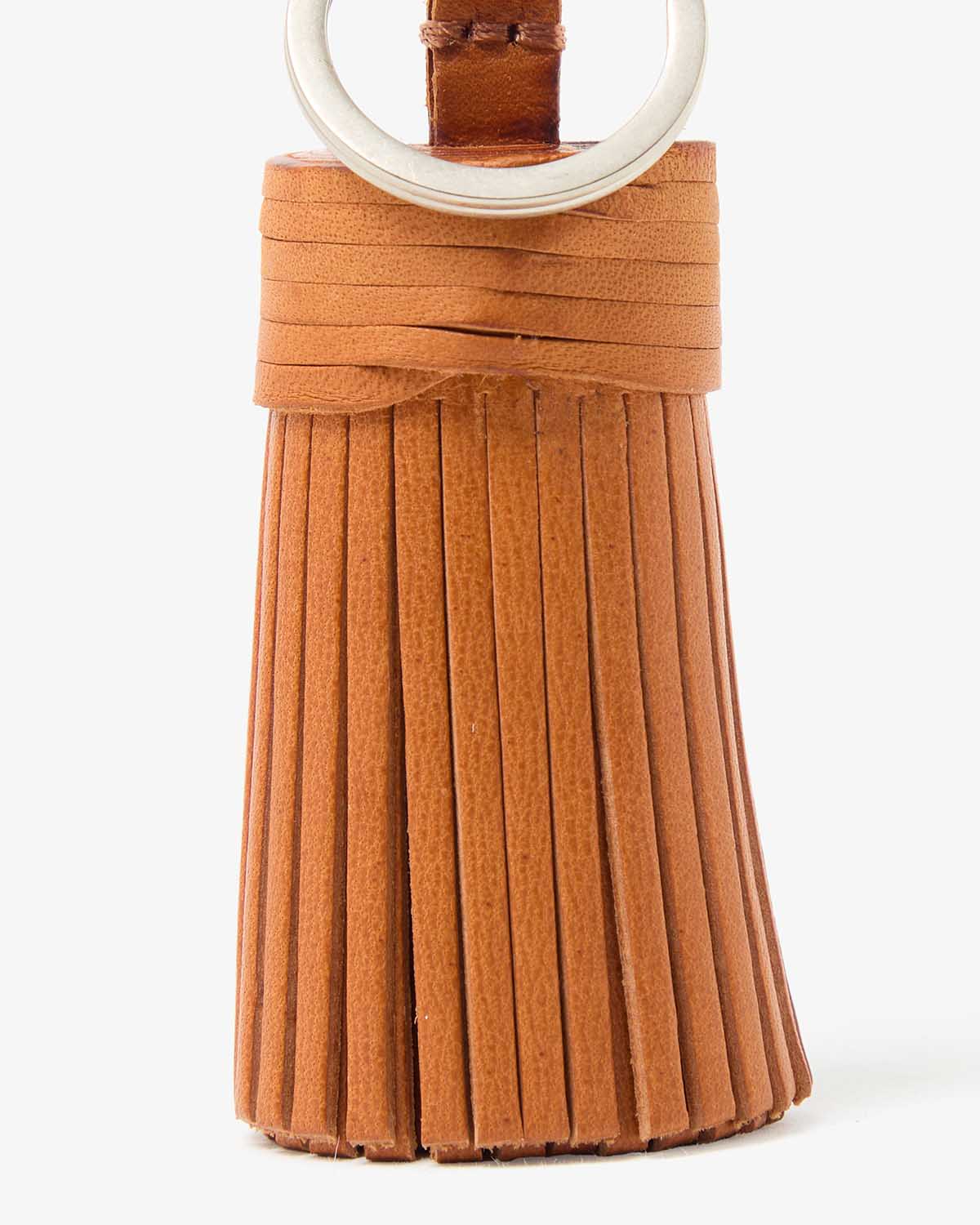 TASSEL KEY RING with HORSE LEATHER