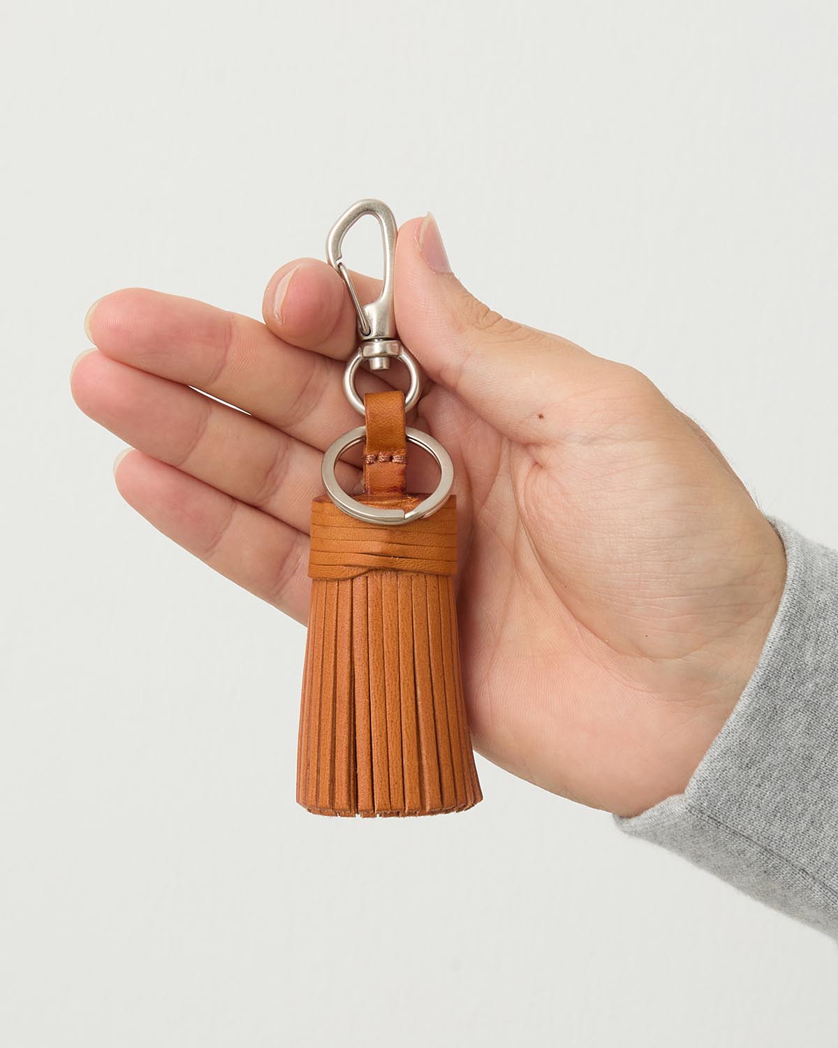 TASSEL KEY RING with HORSE LEATHER