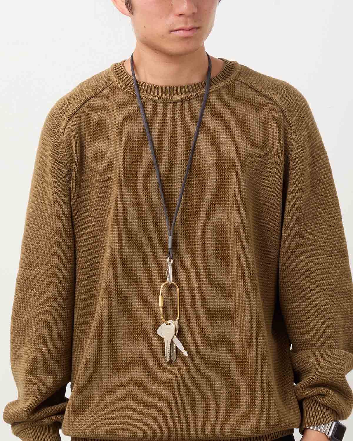 STRAP KEY RING SHORT with PIG SUEDE