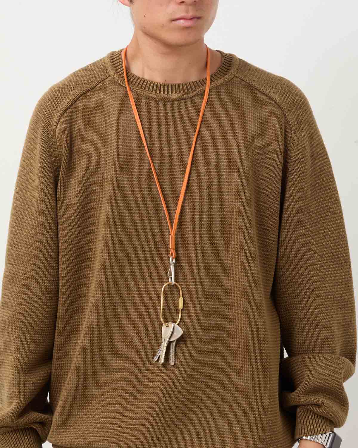 STRAP KEY RING SHORT with PIG SUEDE