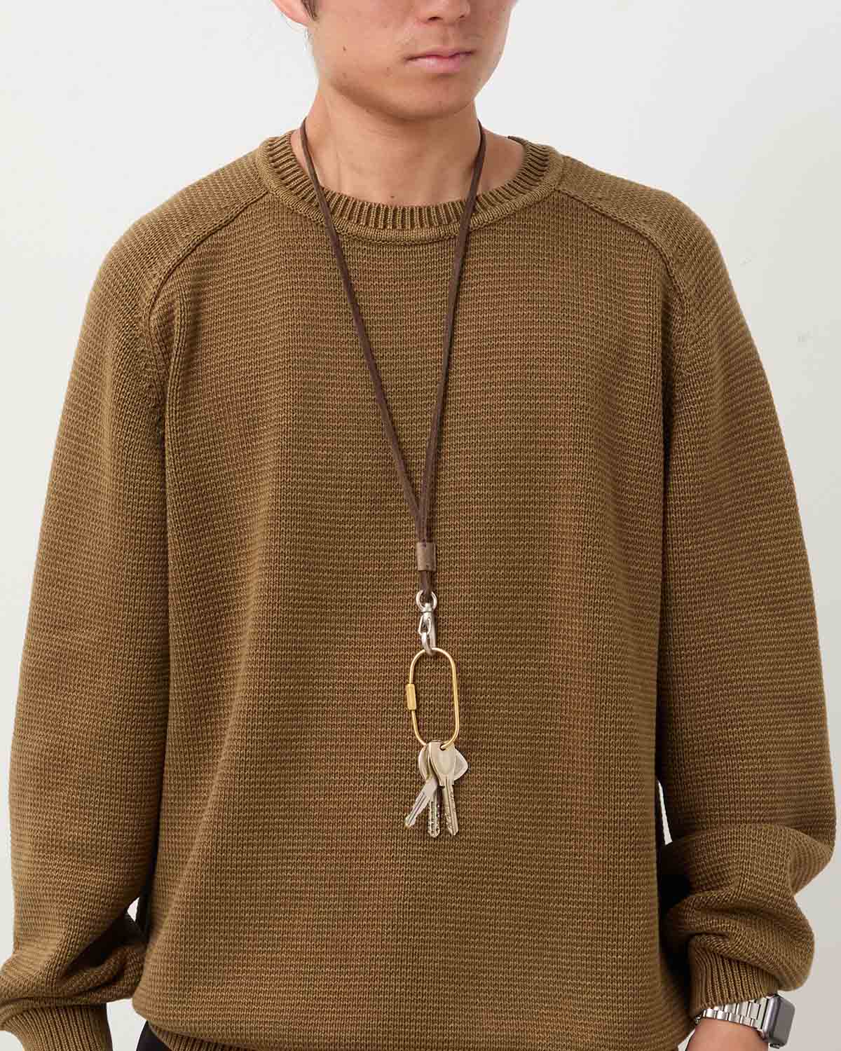 STRAP KEY RING SHORT with PIG SUEDE