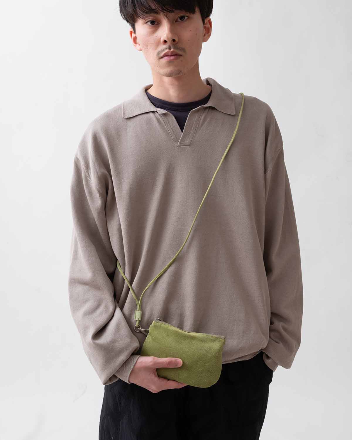 STRAP KEY RING LONG with PIG SUEDE