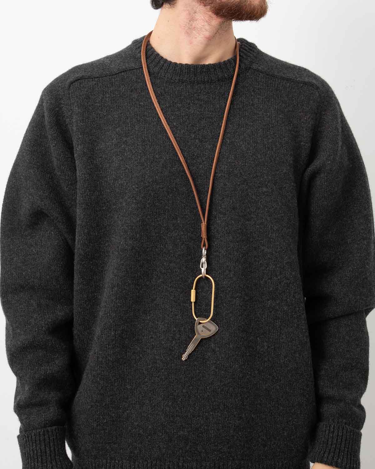 STRAP KEY RING SHORT with DEER LEATHER