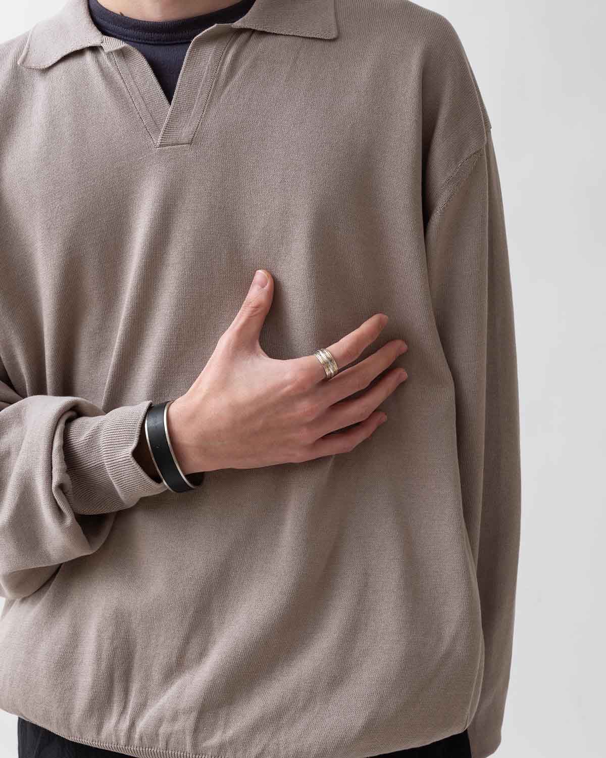 STRAIGHT LINE RING 925 SILVER with BRASS