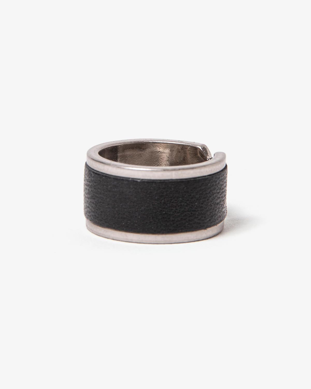 BRASS RING with HORSE LEATHER