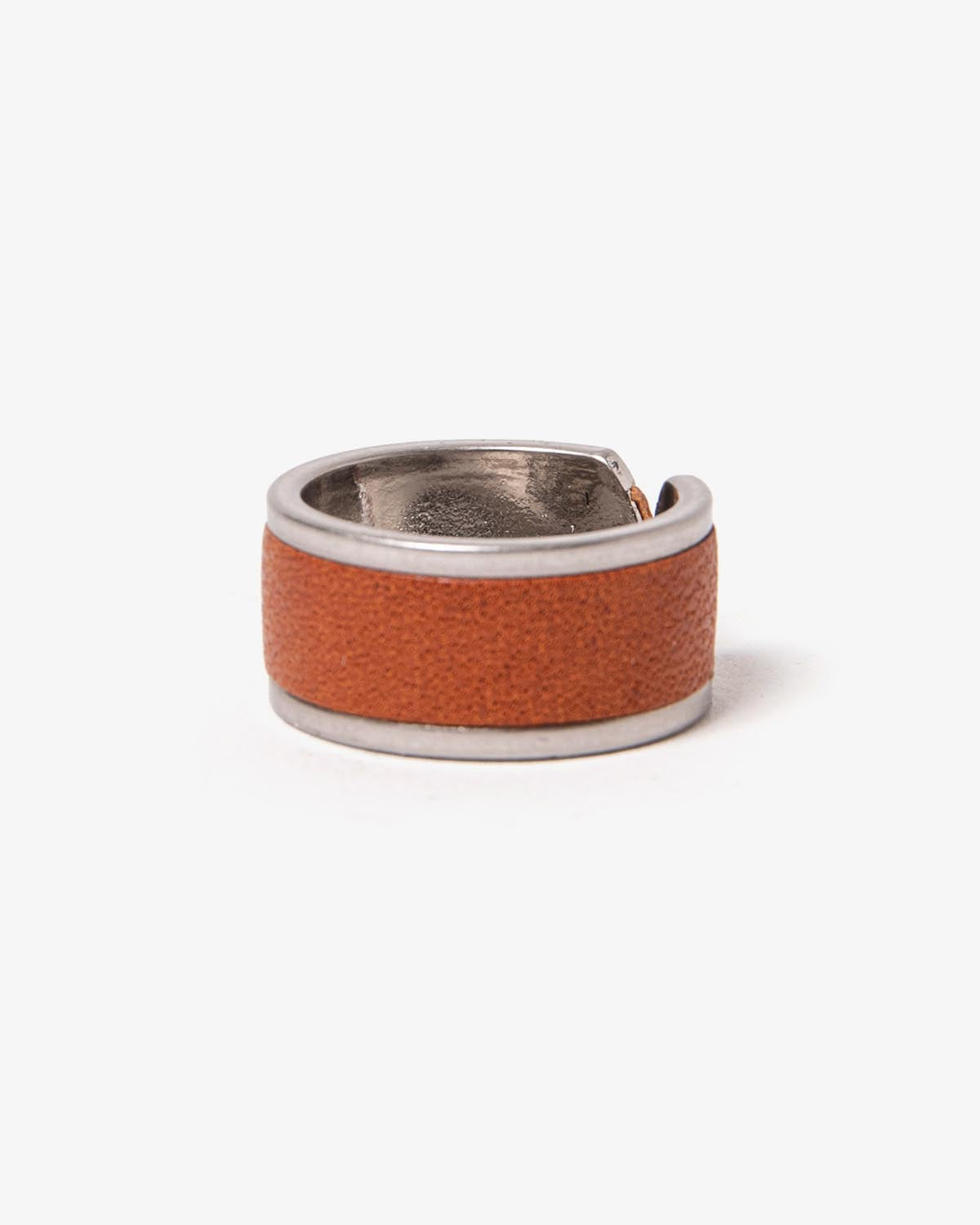 BRASS RING with HORSE LEATHER