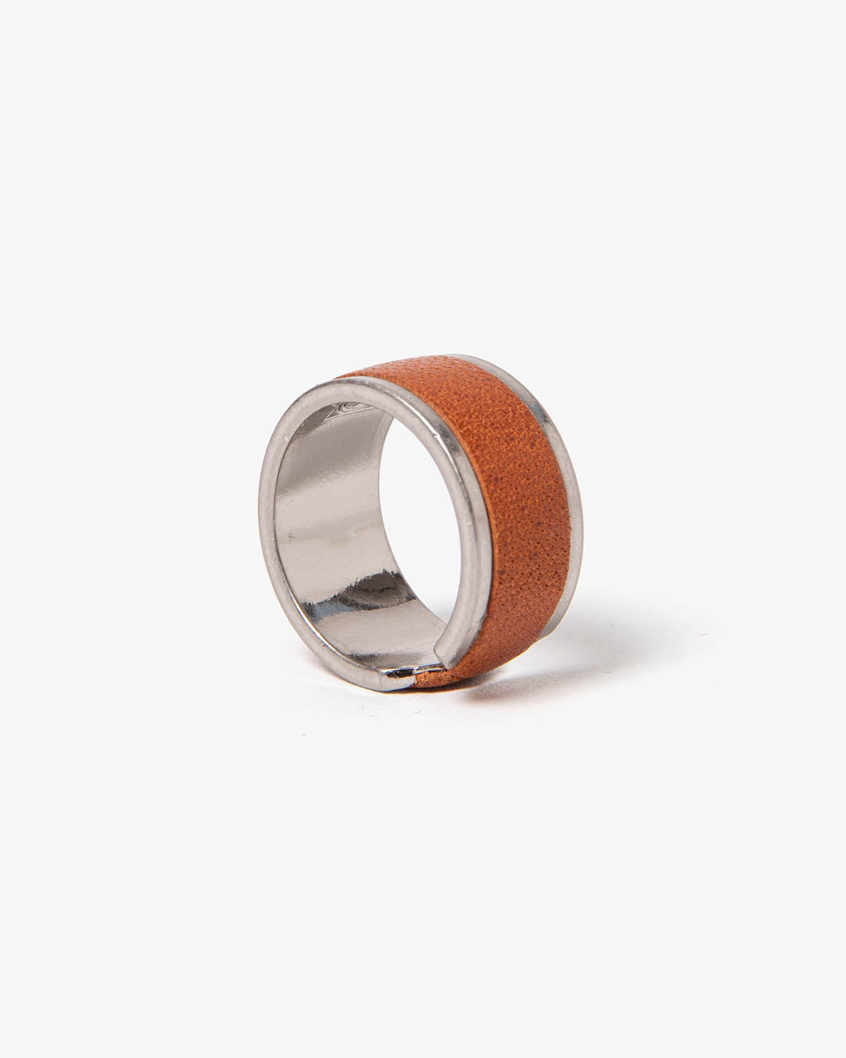 BRASS RING with HORSE LEATHER