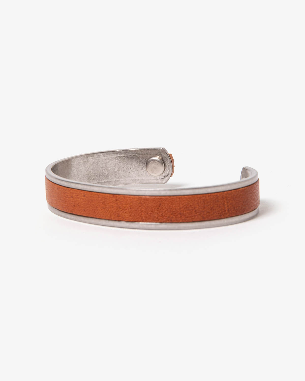 BRASS BRACELET NARROW with HORSE LEATHER