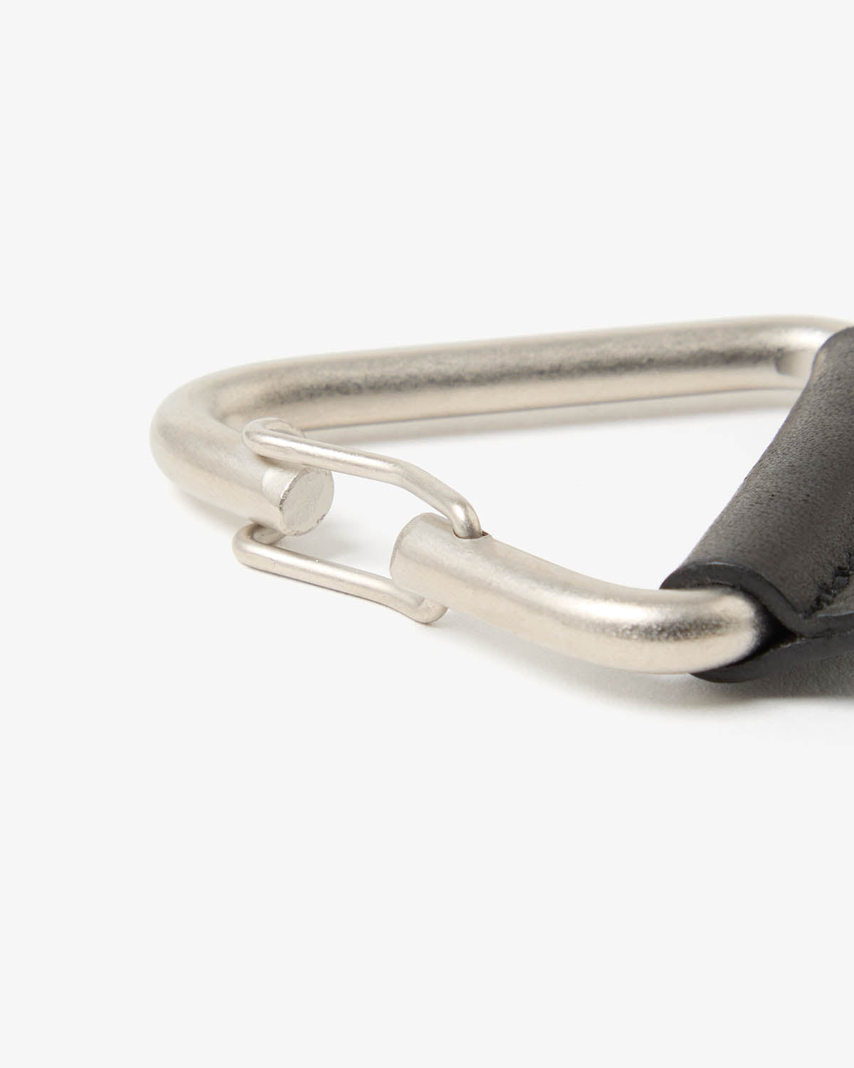 TRIANGLE KEY RING with HORSE LEATHER