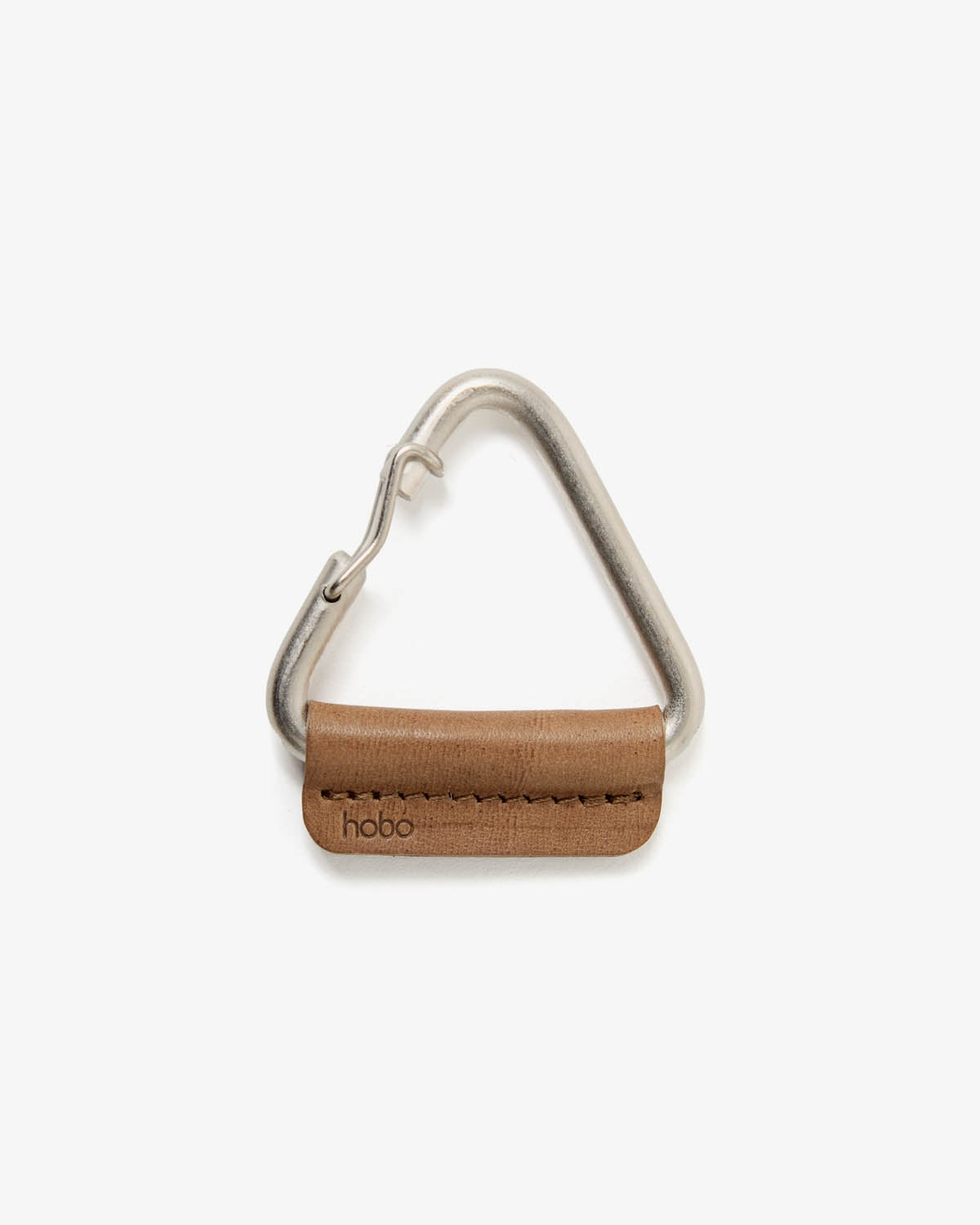 TRIANGLE KEY RING with HORSE LEATHER