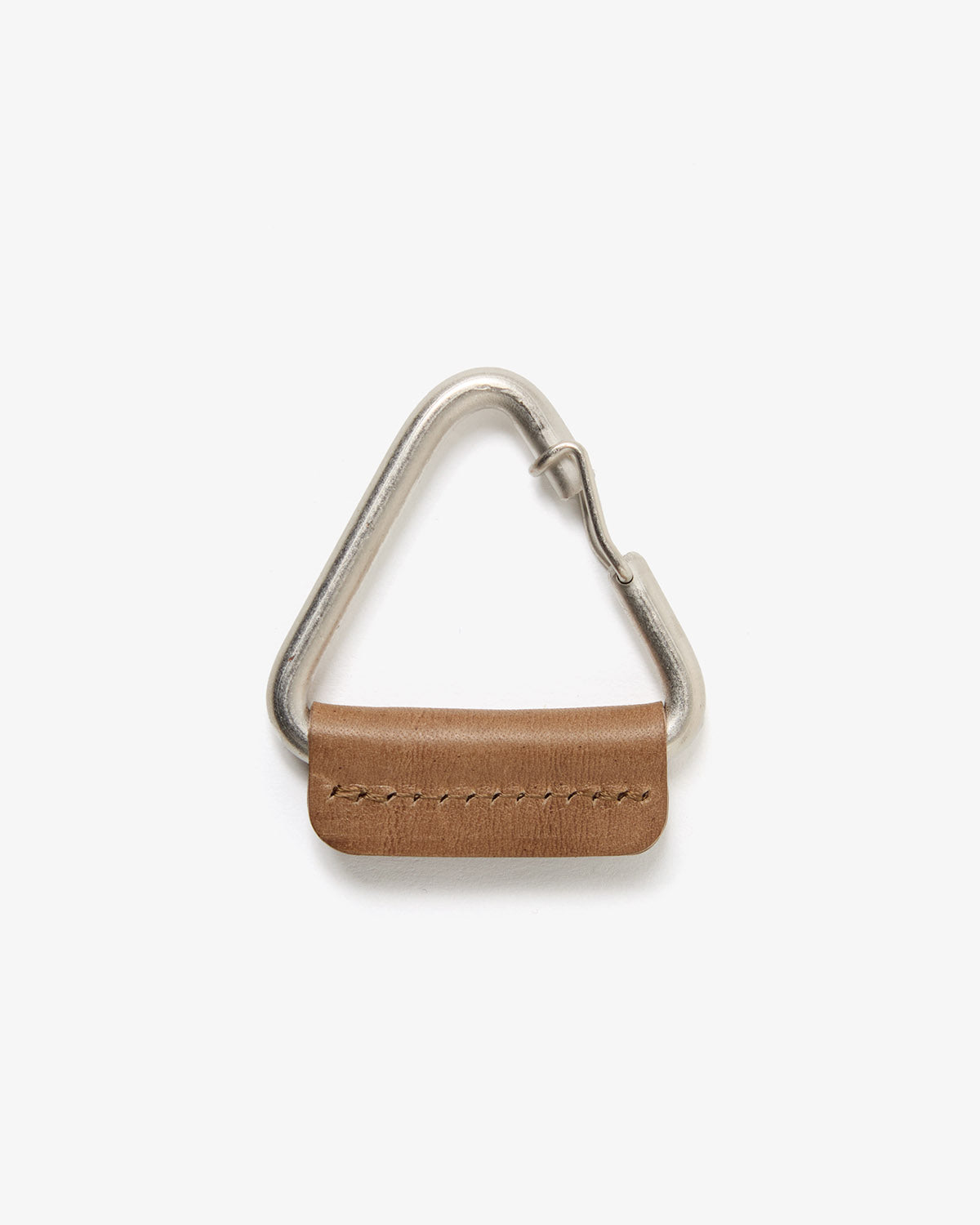 TRIANGLE KEY RING with HORSE LEATHER