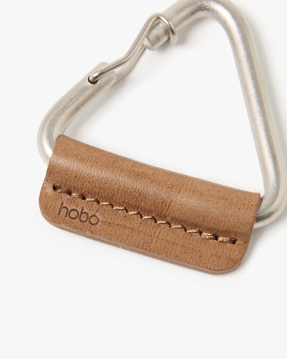 TRIANGLE KEY RING with HORSE LEATHER