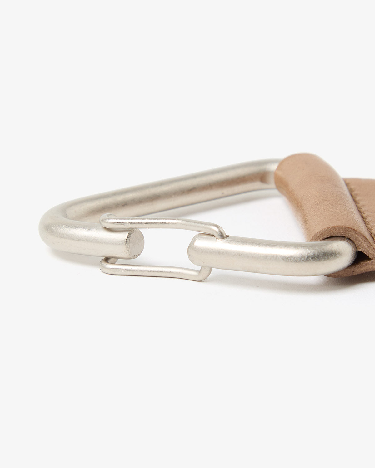 TRIANGLE KEY RING with HORSE LEATHER